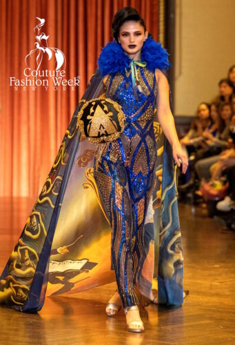 Fashion show by designer Andres Aquino at Couture Fashion Week New York